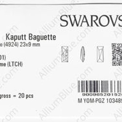 【スワロフスキー#4924】20粒 Kaputt Baguette (Signed) 23x9mm クリスタル ライト 3枚目の画像