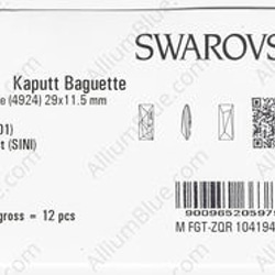 【スワロフスキー#4924】12粒 Kaputt Baguette (Signed) 29x11.5mm クリスタル シ 3枚目の画像