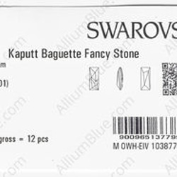 【スワロフスキー#4925】6粒 Kaputt Baguette 29x11.5mm クリスタル F 3枚目の画像