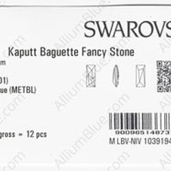 【スワロフスキー#4925】12粒 Kaputt Baguette 29x11.5mm クリスタル メタリックブルー ( 3枚目の画像