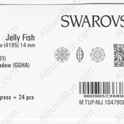 【スワロフスキー#4195】12粒 Jelly Fish (Partly Frosted) 14mm クリスタル ゴール 3枚目の画像