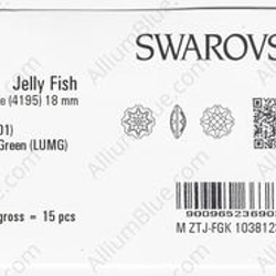【スワロフスキー#4195】15粒 Jelly Fish (Partly Frosted) 18mm クリスタル ルミナ 3枚目の画像