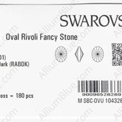 【スワロフスキー#4122】90粒 Oval リボリ 8x6mm クリスタル レインボー ダーク (001RABDK) 3枚目の画像