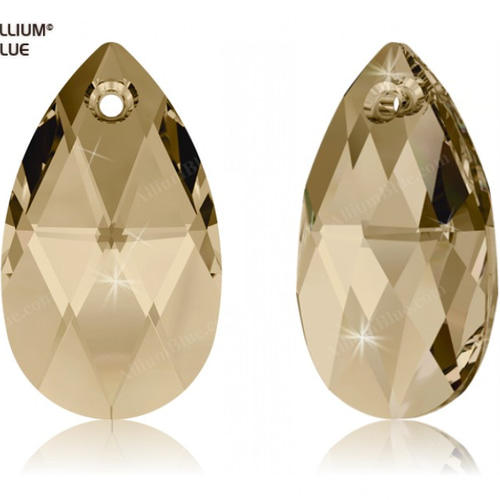 スワロフスキー#6106】18粒 Pear-shaped ペンダント 28mm クリスタル  