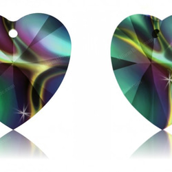【スワロフスキー#6228】72粒 XILION Heart ペンダント 18x17.5mm クリスタル レインボー ダ 1枚目の画像