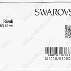 【スワロフスキー#3019】24粒 リボリ (2 Holes) ボタン 16mm ジェット (280) 裏面にホイル無し 3枚目の画像