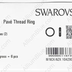 【スワロフスキー#85001】1粒 Pavé Thread Ring 14.5mm CE White / クリスタル 3枚目の画像