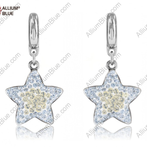 スワロフスキー#86512】12粒 BeCharmed Pavé Star Charm 14mm CE White 