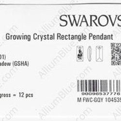 【スワロフスキー#6925】1粒 Growing Crystal Rectangle ペンダント 26mm クリスタル 3枚目の画像