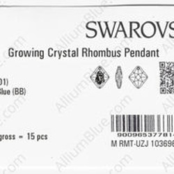 【スワロフスキー#6926】1粒 Growing Crystal Rhombus ペンダント 26mm クリスタル バミ 3枚目の画像