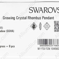 【スワロフスキー#6926】1粒 Growing Crystal Rhombus ペンダント 36mm クリスタル ゴー 3枚目の画像