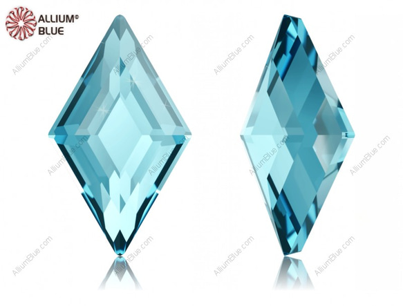 【スワロフスキー#2773】2粒 Diamond Shape ラインストーン 9.9x5.9mm アクアマリン (202 1枚目の画像