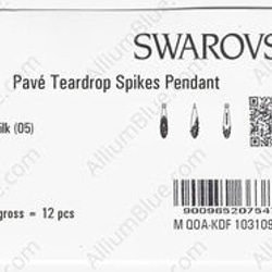 【スワロフスキー#167462】12粒 Pavé Teardrop Spikes ペンダント (67462) 14.5m 3枚目の画像