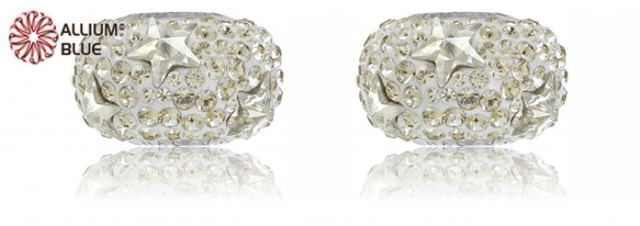 スワロフスキー#81712】6粒 BeCharmed Pavé Star 15mm CE Silver 