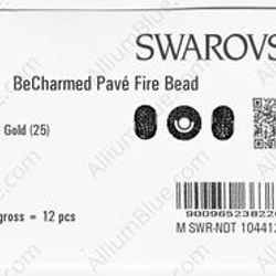 【スワロフスキー#82043】6粒 BeCharmed Pavé Fire ビーズ 14.5mm CE Shining 3枚目の画像