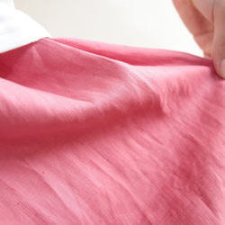 ピンク麻のロングスカート 4枚目の画像