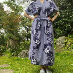 有松絞り浴衣リメイク、ワンピース ワンピース 自然堂 通販