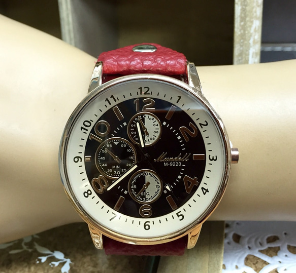 【送料無料】新作 ベルトが選べる 腕時計 柔らかい 本革ベルト カスタムウォッチ 1枚目の画像
