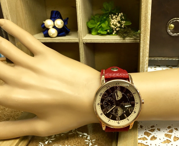 【送料無料】新作 ベルトが選べる 腕時計 柔らかい 本革ベルト カスタムウォッチ 2枚目の画像