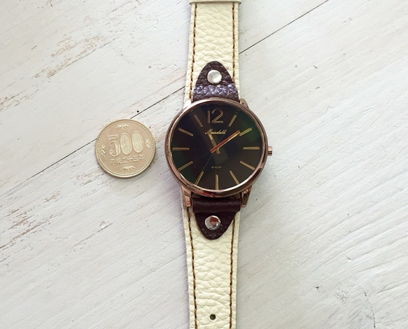 【送料無料】新作 ベルトが選べる 腕時計 柔らかい 本革ベルト カスタムウォッチ 5枚目の画像