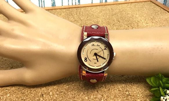 【送料無料】新作 ベルトが選べる 小さめ 腕時計 柔らかい 本革ベルト カスタムウォッチ 3枚目の画像