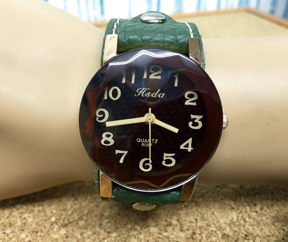 【送料無料】新作 ベルトが選べる 小さめ 腕時計 柔らかい 本革ベルト カスタムウォッチ 1枚目の画像