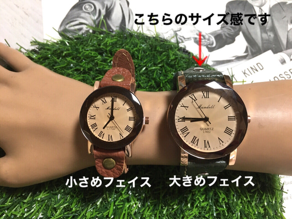 限定企画❗️【選べる本革腕時計】好きな革ベルトを選んで、自分だけの“オシャレ”腕時計を見つける ー大きめフェイス 5枚目の画像