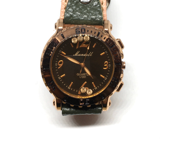 数量限定❗️【選べる本革腕時計】好きな革ベルトを選んで、自分だけの“オシャレ”腕時計を見つける ー大きめフェイス 1枚目の画像