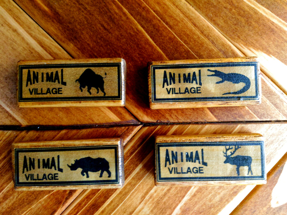 動物 木製 マグネット 4個セット 3枚目の画像