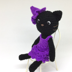 黒ネコのあみぐるみ ハロウィン 3枚目の画像
