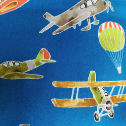 【受注制作】飛行機&気球のレッスンバッグ　ツイル 6枚目の画像