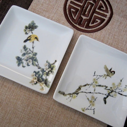 夫婦茶碗セット：花鳥柄/プレゼントに！新生活・母の日・父の日にも 2枚目の画像