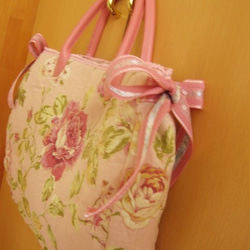 薔薇のおしゃれバッグ♪ピンクの完成品 2枚目の画像
