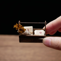 ミニチュア　ドールハウス　手作りキット　miniature dollhouse kit　木箱③　L-016 1枚目の画像