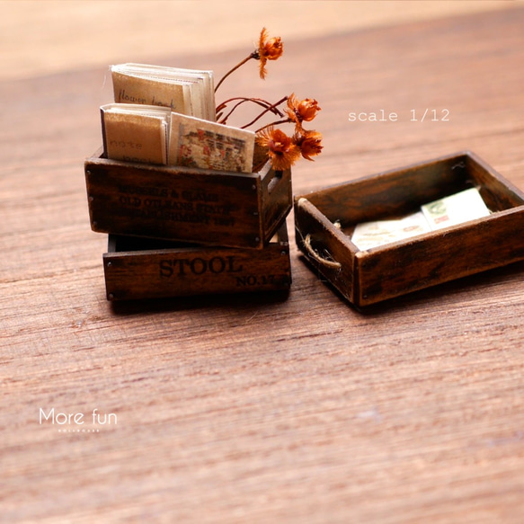 ミニチュア　ドールハウス　手作りキット　miniature dollhouse kit　木箱⓸　L-017 4枚目の画像