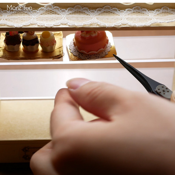 ケーキケース　ドールハウス　家具　手作り　クラフトキット 5枚目の画像