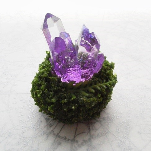 鉱石模型ジオラマランプ-purple quartz その他インテリア雑貨 sorarium
