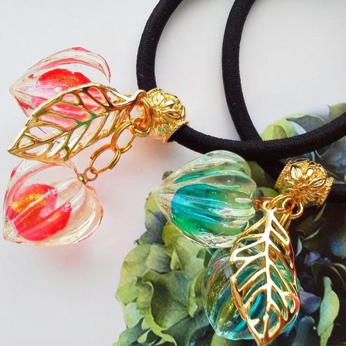 透明鬼灯（ほおずき）のヘアゴム ヘアゴム sorarium 通販