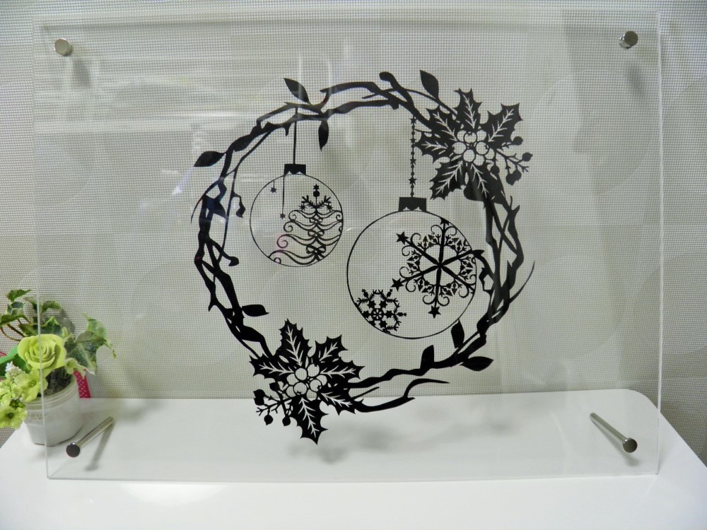 水彩アート「クリスマスリース」１点物、手描き、真筆。 水彩アート「クリスマスリース」1点物、手描き、真筆。 水彩