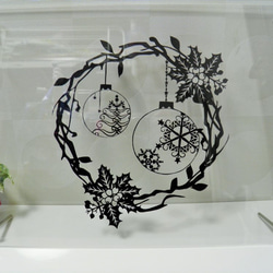水彩アート「クリスマスリース」１点物、手描き、真筆。 水彩クリスマスリース ポストカード | natsuki lettering art