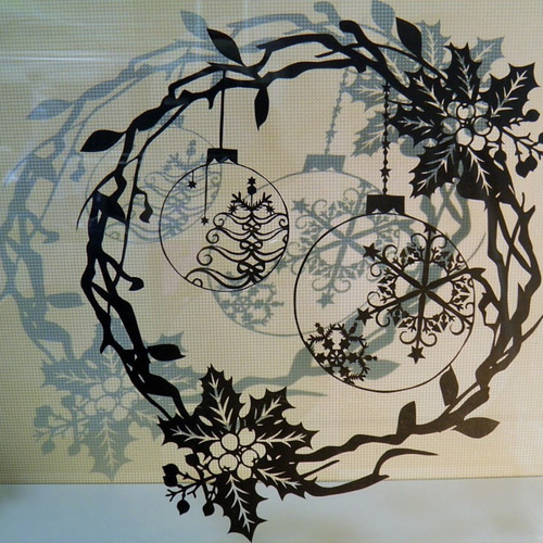 クリスマスリース 切り絵 hane 通販 1545551｜Creema(クリーマ)