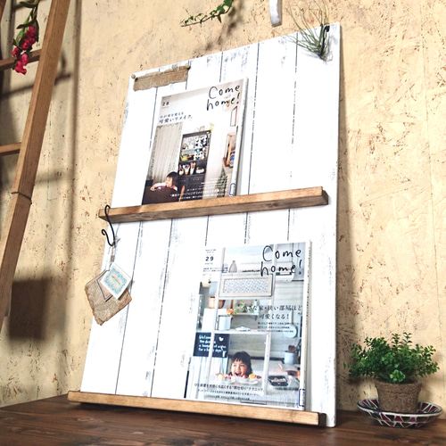 立てかけ壁かけ】アンティークブックシェルフ 棚・シェルフ・ラック