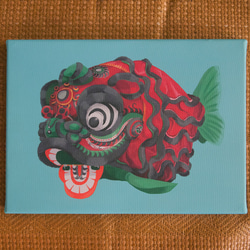 廣東獅金魚 lion dance fish/數位微噴/限量/藝術版畫 第2張的照片