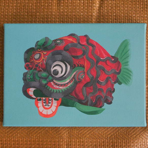 廣東獅金魚 lion dance fish/數位微噴/限量/藝術版畫 第2張的照片