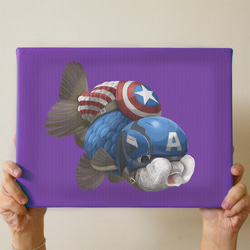 美國魚長 captain america fish/數位微噴/限量/藝術版畫 第1張的照片