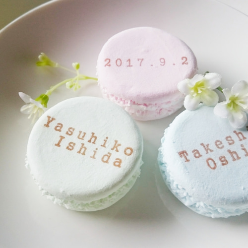 1個300円～】クレイマカロン＊席札＊プチギフト＊ウェルカムスペースの