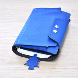 pouch系列:天藍色牛皮6孔B6活頁型筆袋記事本 第3張的照片