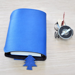 pouch系列:天藍色牛皮6孔B6活頁型筆袋記事本 第4張的照片