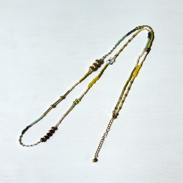 珠子長項鍊⑤綠色 第1張的照片