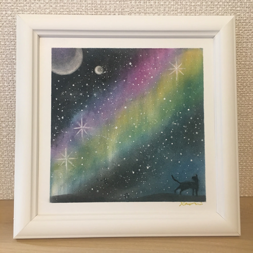 祝福の夜　ハンドメイドパステル画　絵画アート原画 9d2148e272ead173c97e2b911fa88f